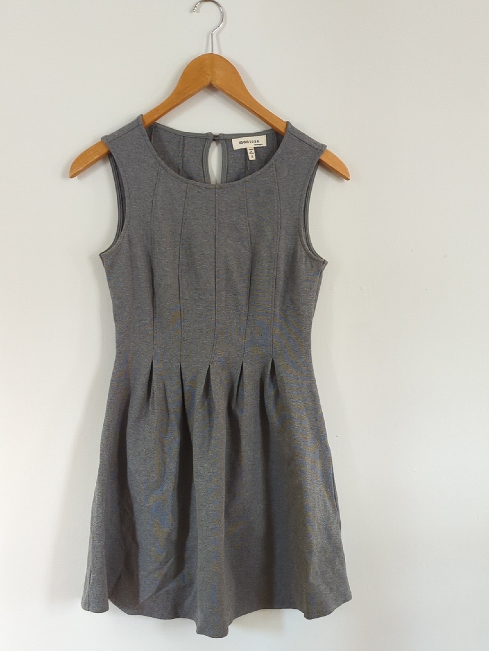 Monteau Los Angeles Dark Grey Fit And Flare Dress